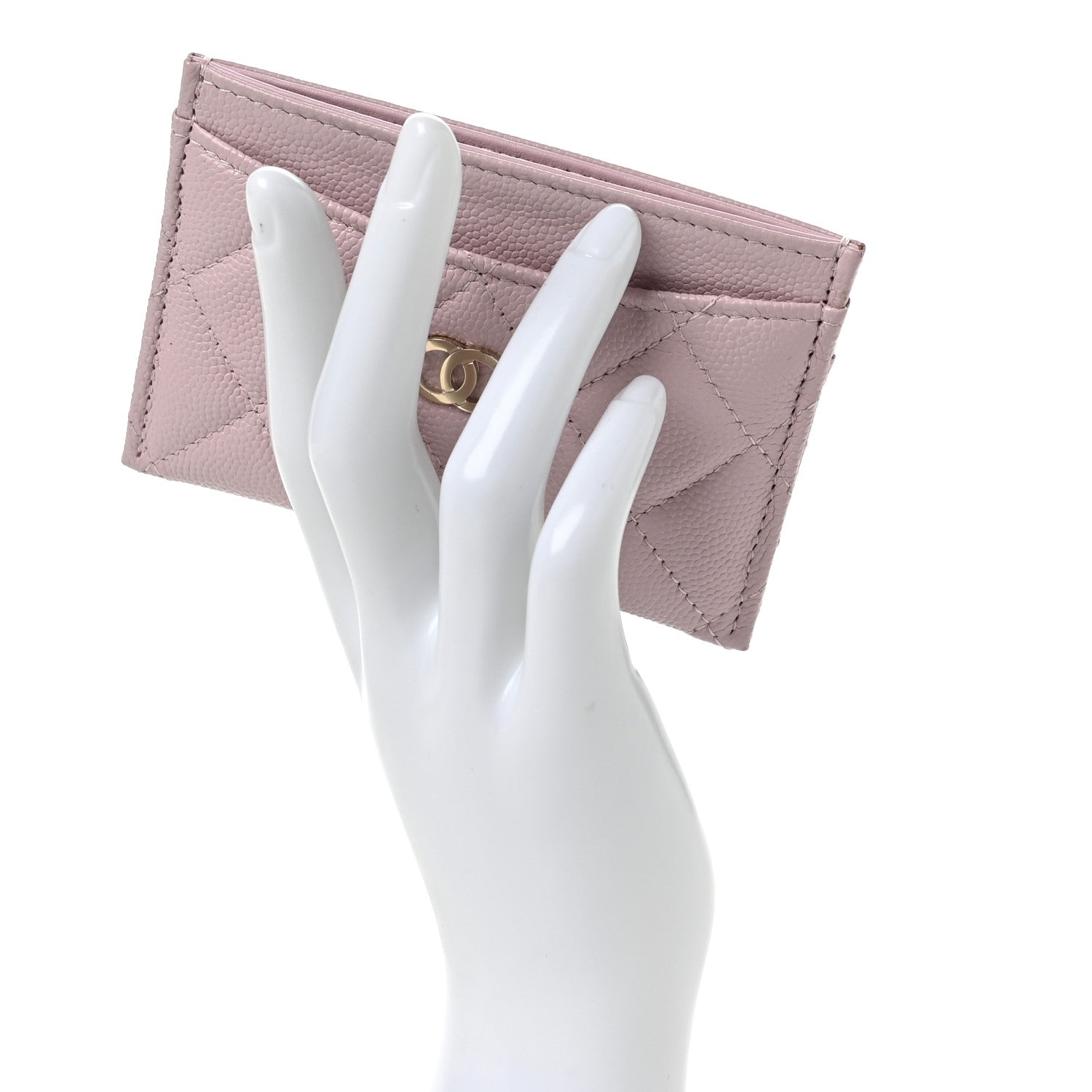 Chanel Caviar Quilted Card Holder Light Pink 2 of 8