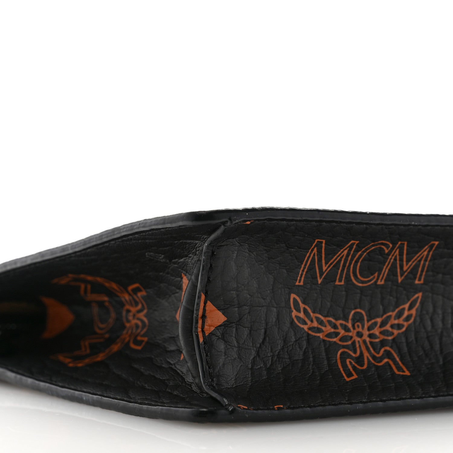 MCM Visetos Zip Chain Pouch Black Cognac 9 of 11
