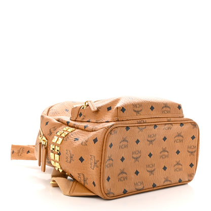 MCM Visetos Small Side Stud Stark Backpack Cognac 4 of 11