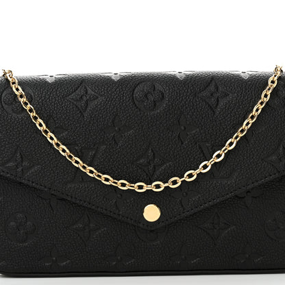 Louis Vuitton Empreinte Pochette Felicie Chain Wallet Black 8 of 10