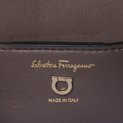 Salvatore Ferragamo Calfskin Suede Margot Top Handle Satchel Tan 6 of 11