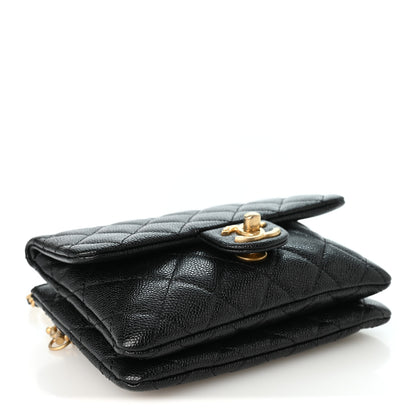 Chanel Shiny Caviar Pick Me Up Flap Belt Bag Black 4 of 10