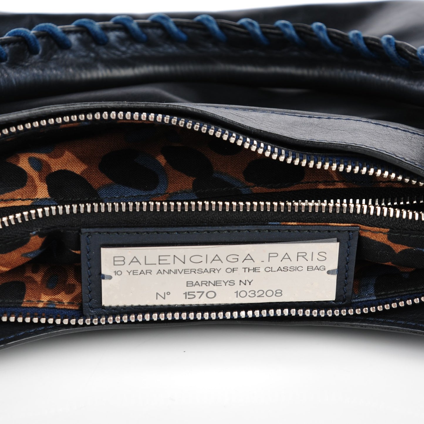 Iridescent Calfskin Classic Hardware First Bleu Mineral