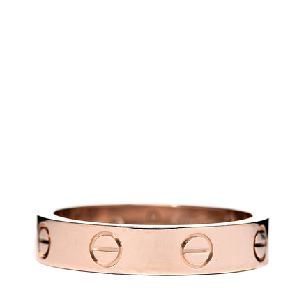 Cartier 18K Pink Gold Diamond 4mm LOVE Wedding Band Ring 52 6 2 of 3