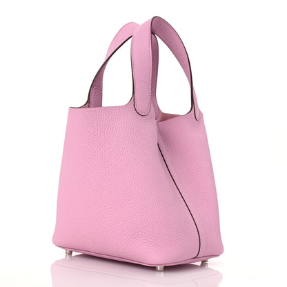 Hermes Taurillon Clemence Picotin Lock 18 PM Mauve Sylvestre 3 of 12