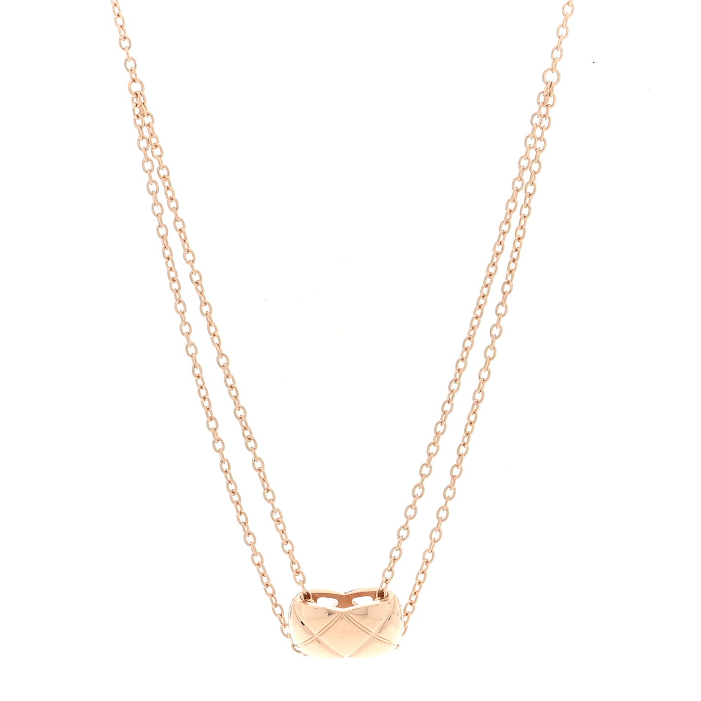 18K Beige Gold Coco Crush Pendant Necklace