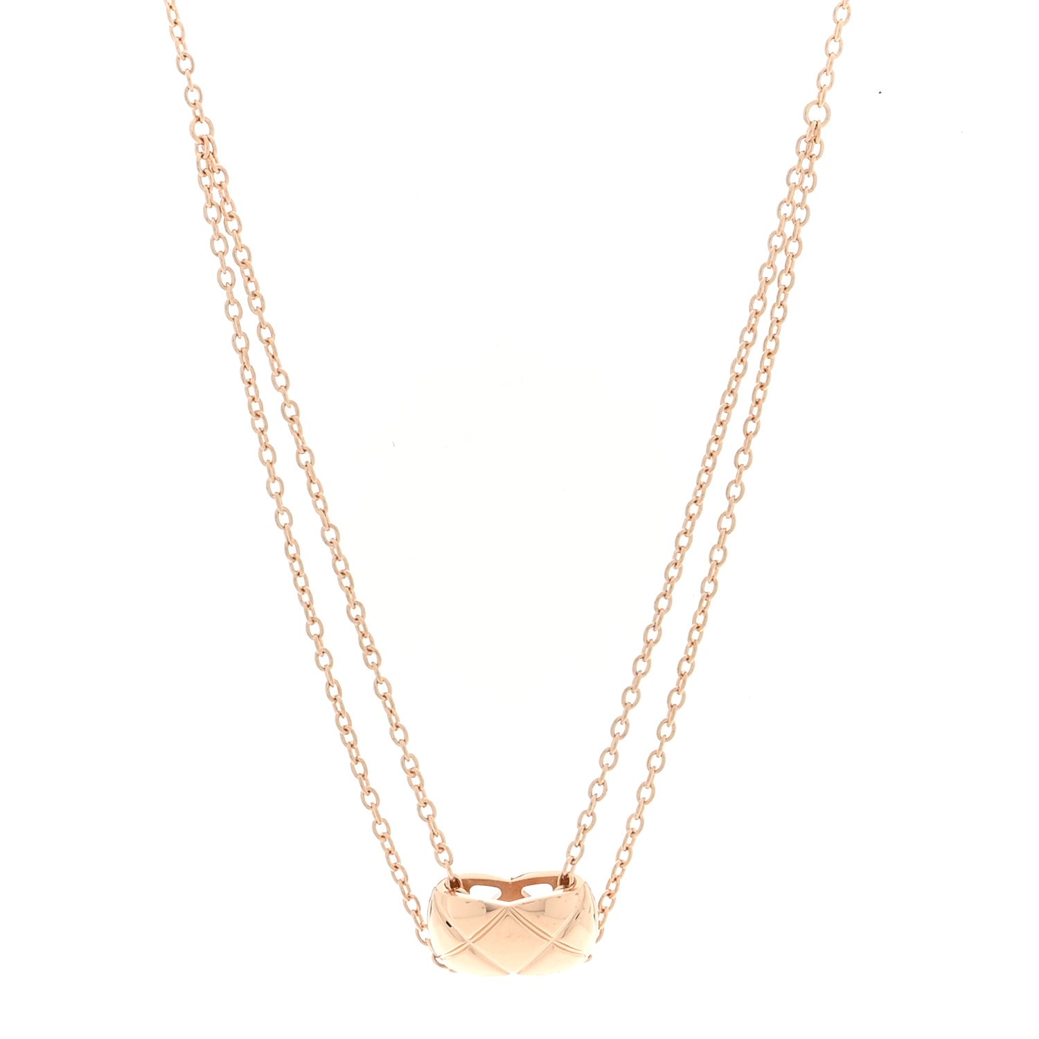 Chanel 18K Beige Gold Coco Crush Pendant Necklace 1 of 6