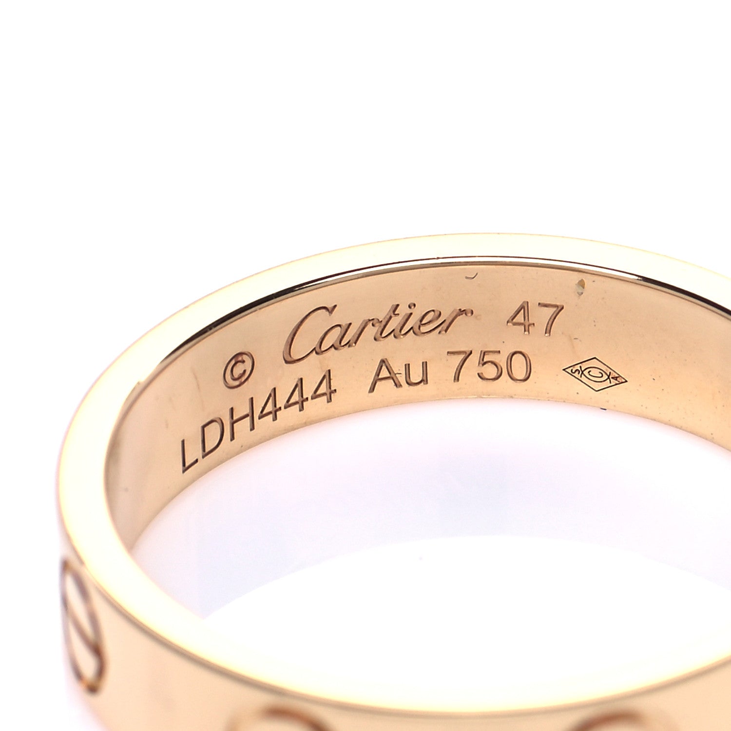 Cartier 18K Yellow Gold 3.5mm LOVE Wedding Band Ring 47 4 4 of 6
