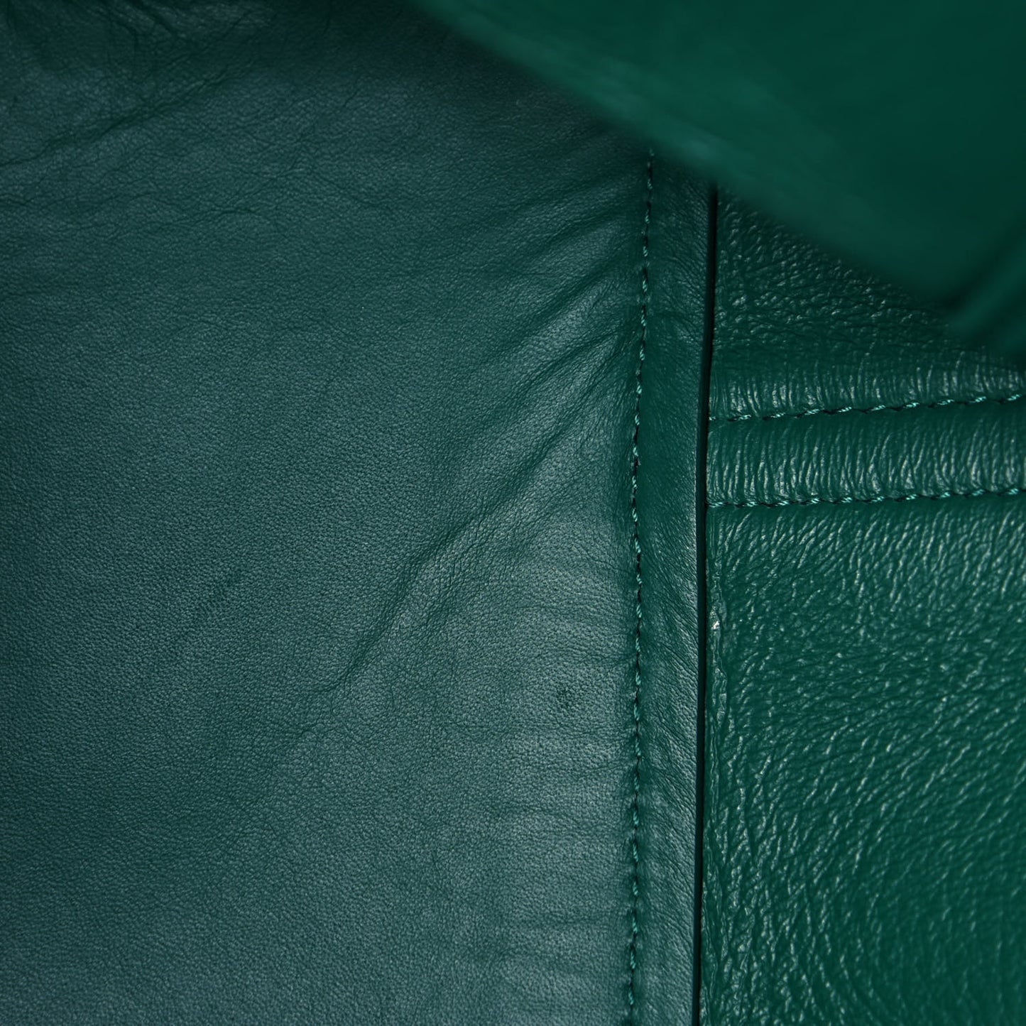 Calfskin Large Laundry Cabas Tote Green