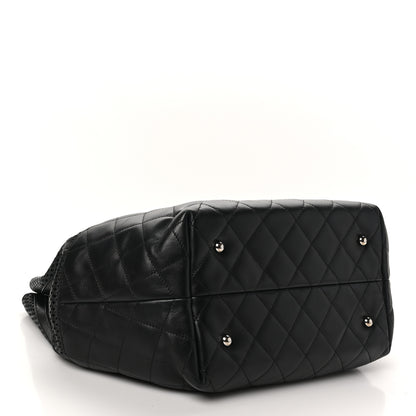 Chanel Calfskin Perforated Up In The Air North South Tote Black 4 of 10