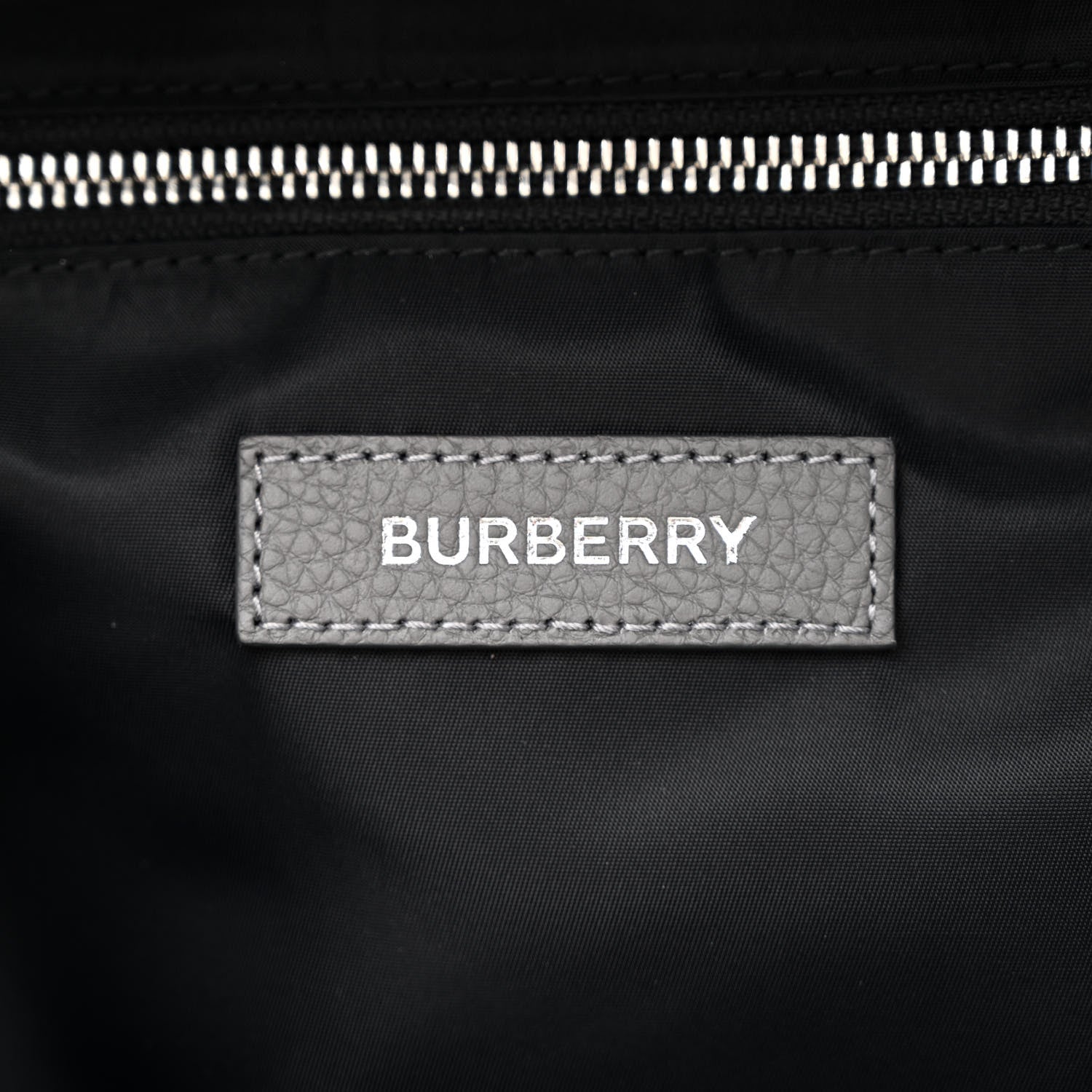 Burberry Calfskin Logo Embossed Backpack Charcoal Grey 7 of 12