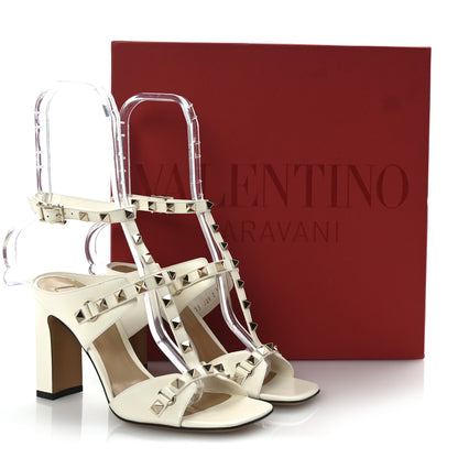 Valentino Garavani Calfskin Rockstud 60mm Sandals 36.5 Light Ivory 10 of 10