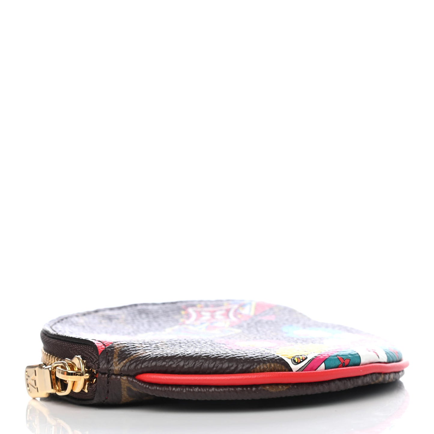 Monogram 2020 Christmas Animation Bumper Cars Round Coin Purse Coquelicot