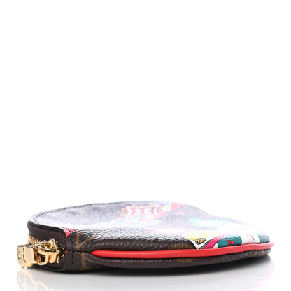 Louis Vuitton Monogram 2020 Christmas Animation Bumper Cars Round Coin Purse Coquelicot 3 of 4