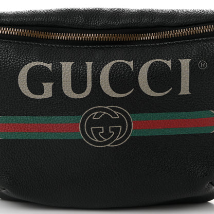 Gucci Grained Calfskin Logo Belt Bag Black 8 of 10