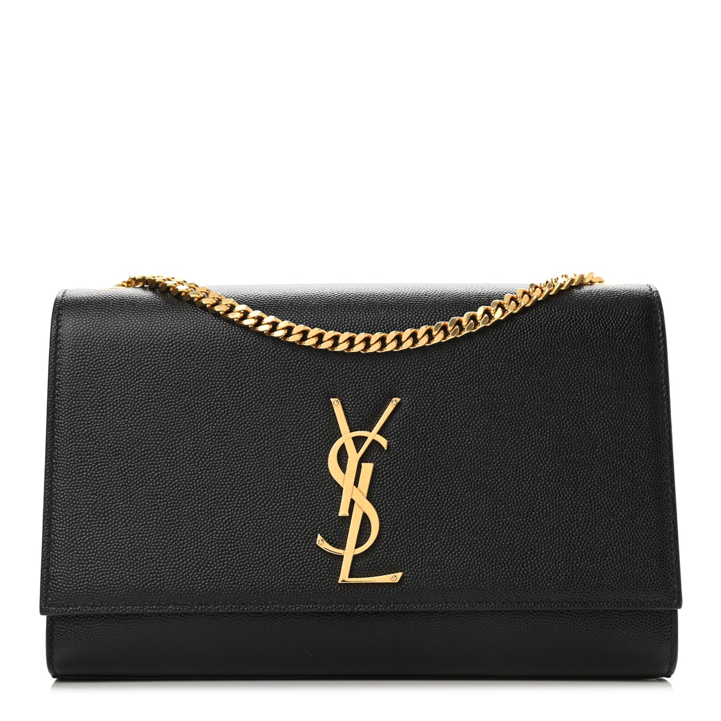 Grain De Poudre Medium Classic Monogram Kate Satchel Black