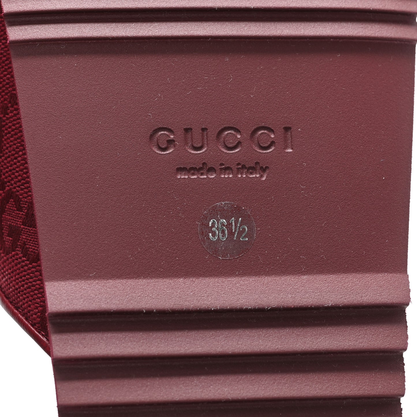 GG Supreme Monogram Womens Horsebit Slippers 36.5 Rosso Ancora