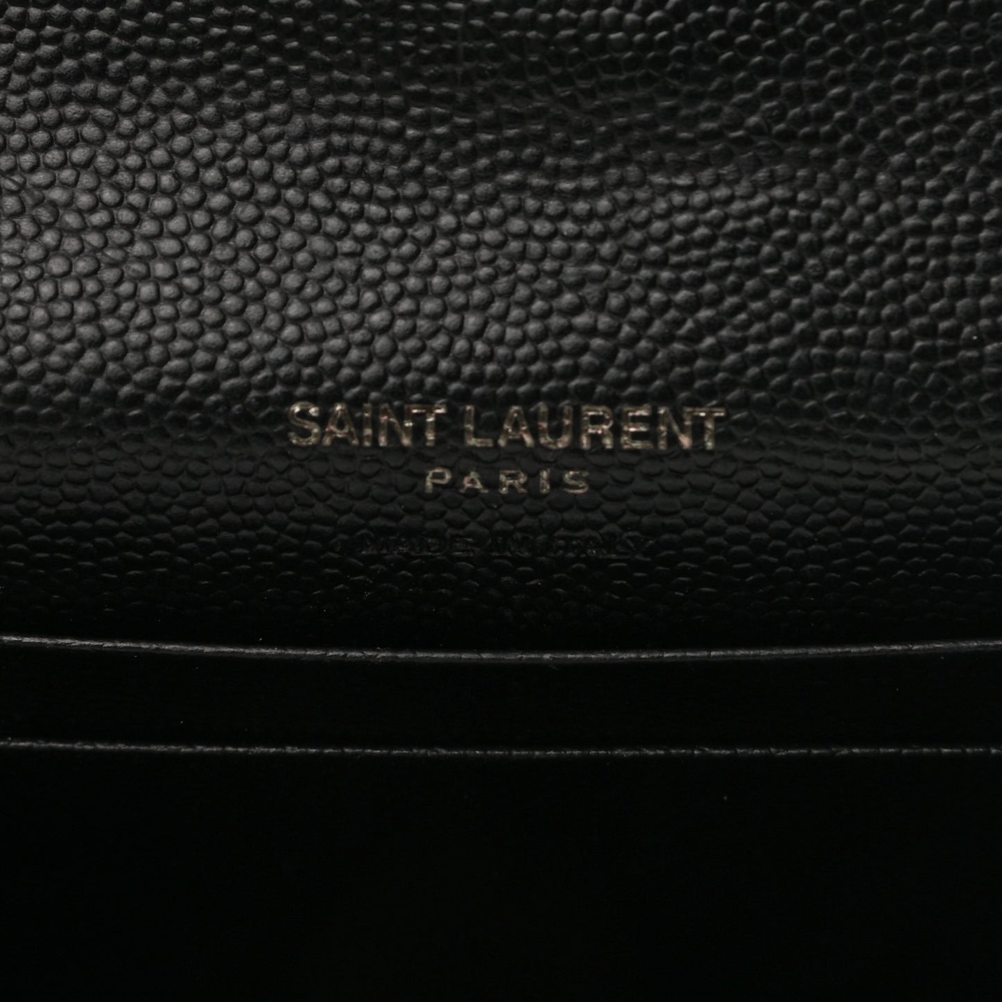Grain De Poudre Matelasse Chevron Small Monochrome Monogram Envelope Wallet Black