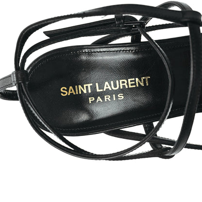Saint Laurent Calfskin Gippy Thong 110 Sandals 40.5 Black 5 of 8
