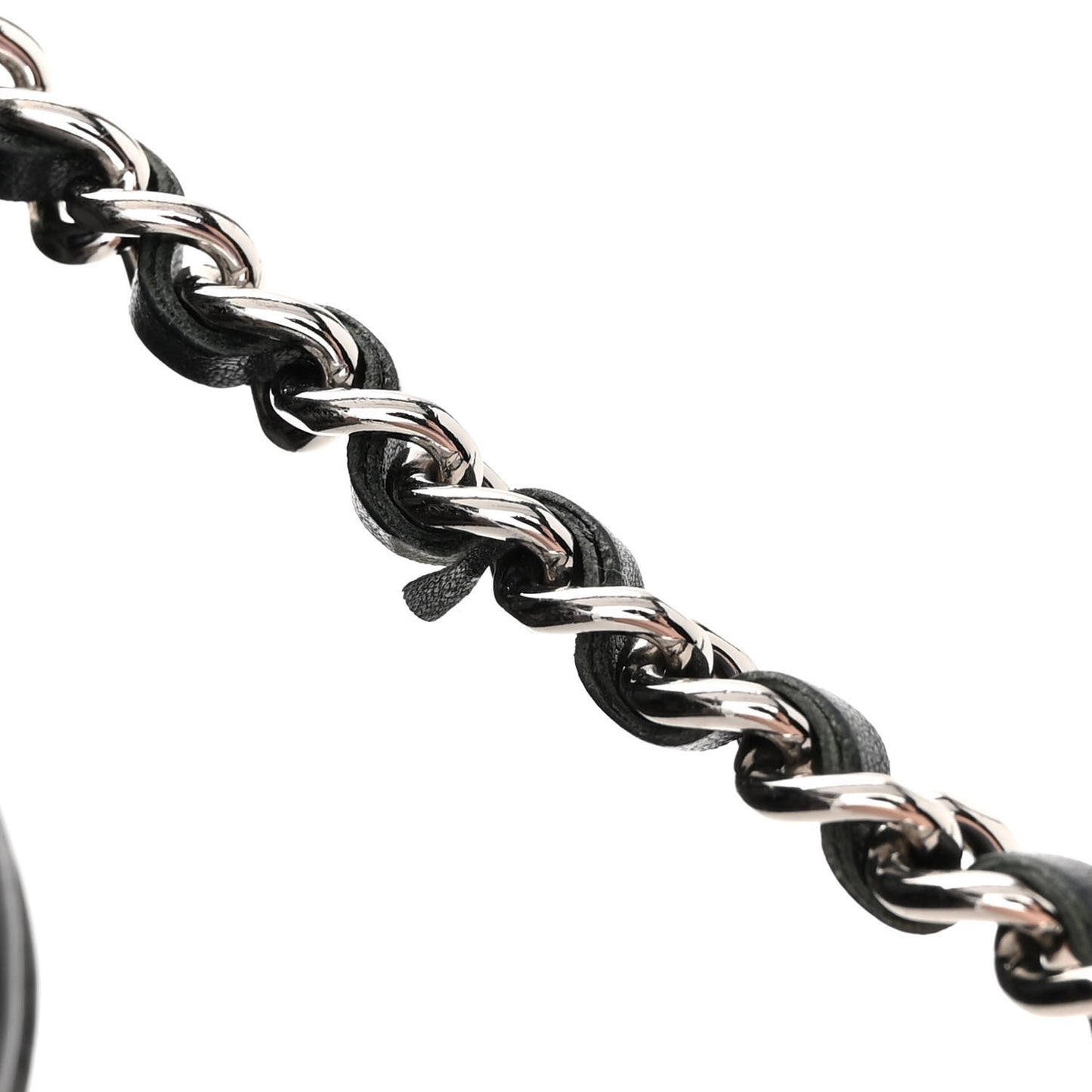 Glazed Calfskin Boy Wallet On Chain WOC Black