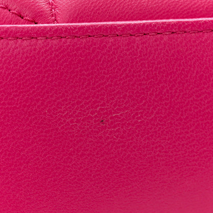 Saint Laurent Lambskin Quilted Toy Loulou Puffer Monogram Chain Satchel Bubblegum 12 of 15