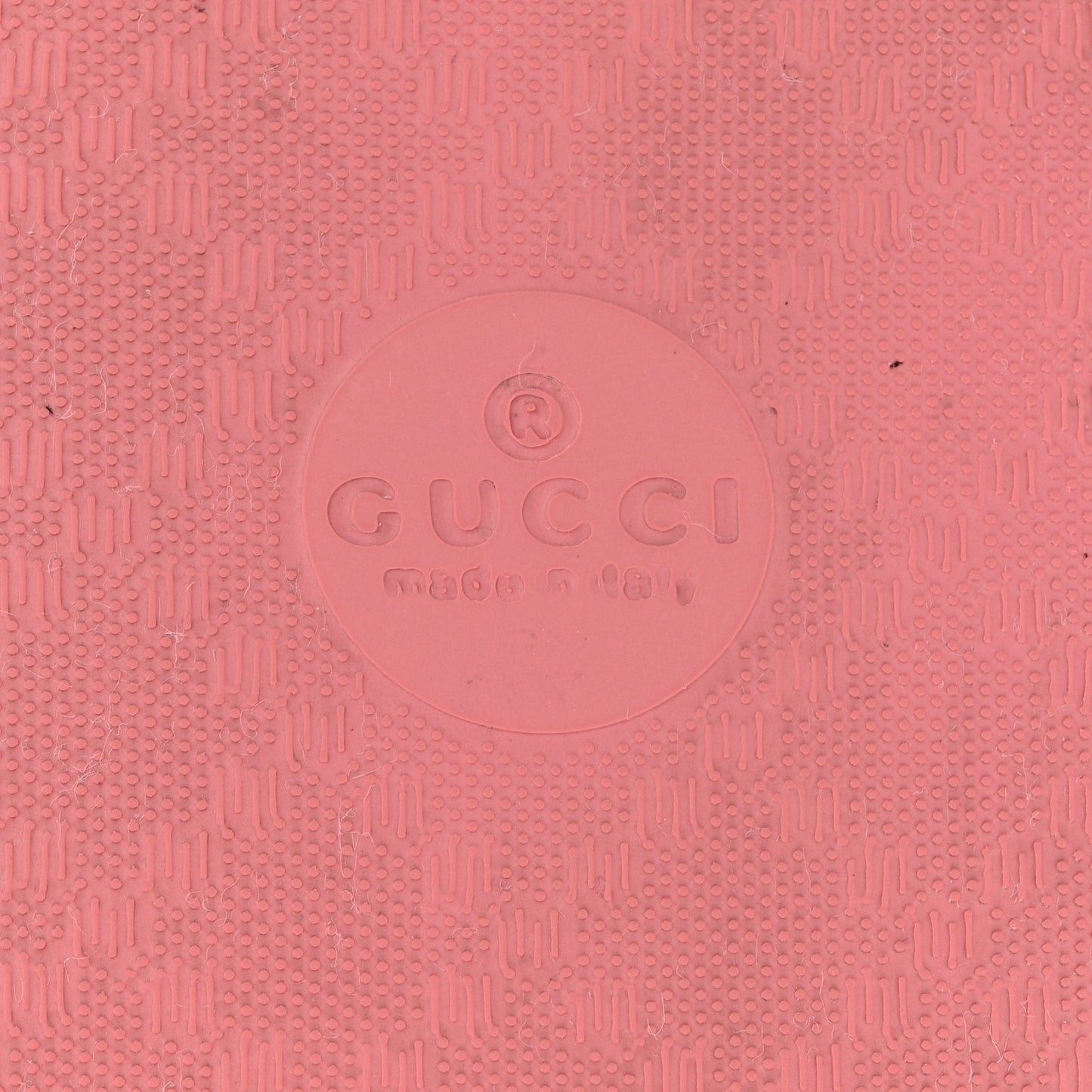 Rubber GG Monogram Perforated Womens Slide Sandals Rose Box 41