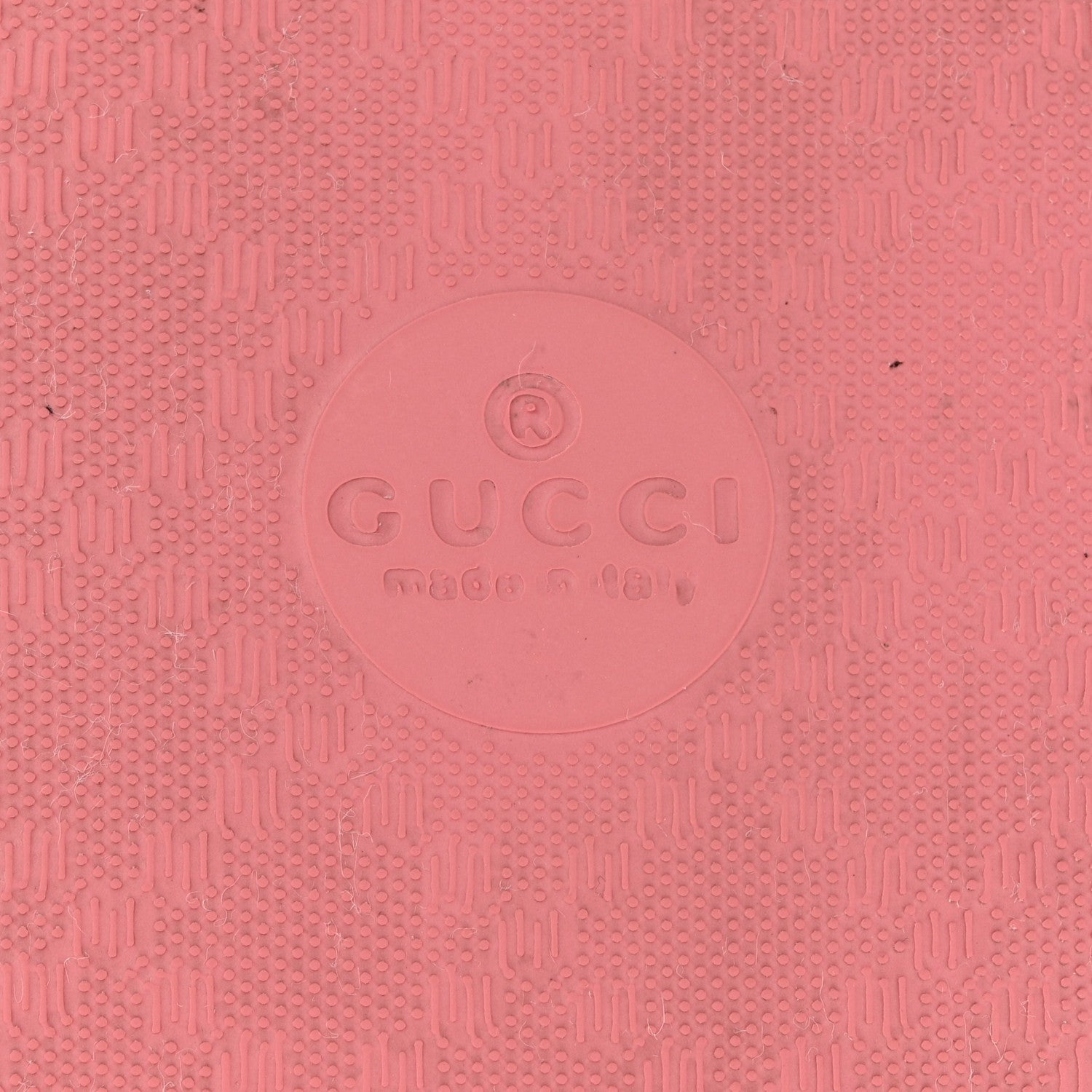 Gucci Rubber GG Monogram Perforated Womens Slide Sandals Rose Box 41 8 of 9