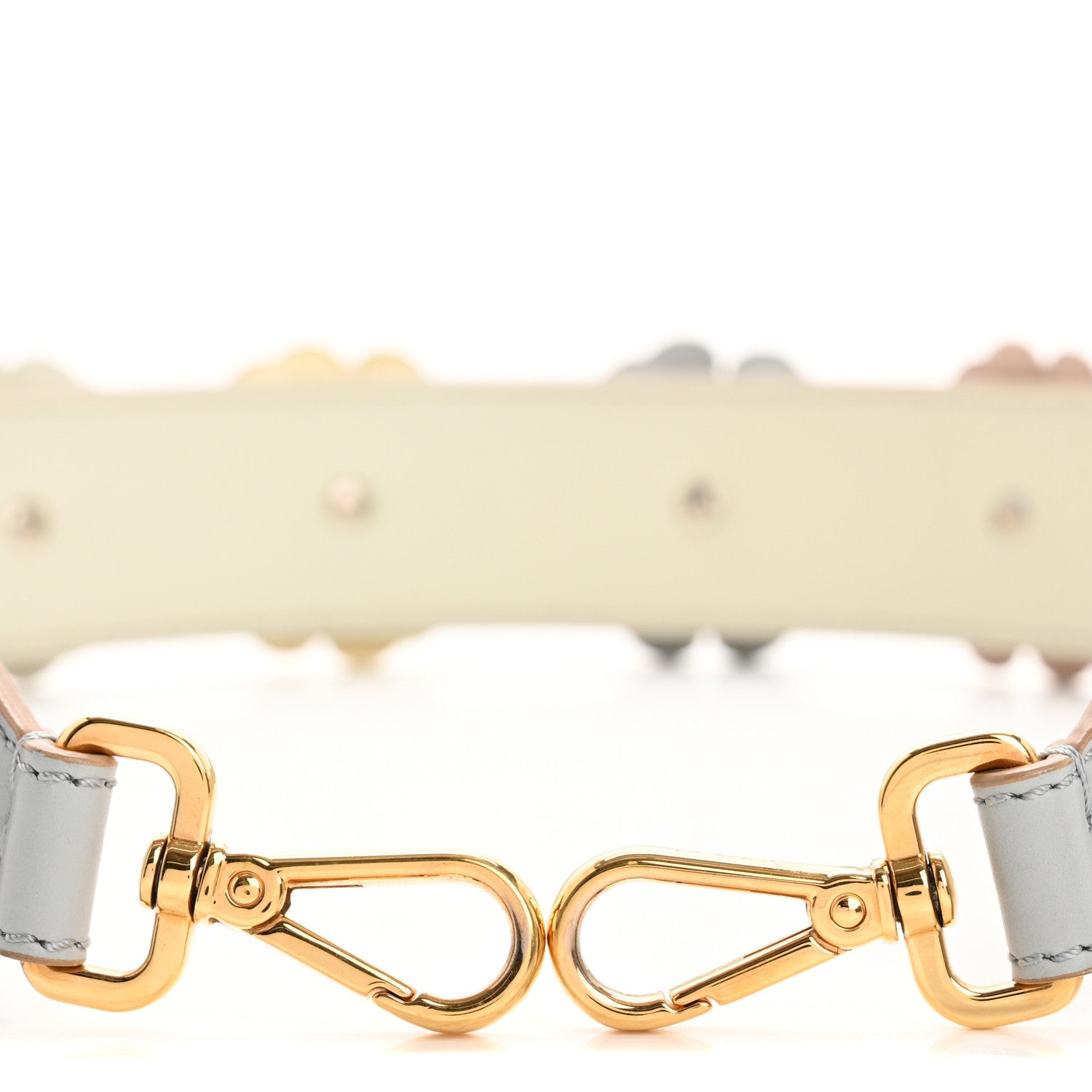 Fendi Calfskin Flowerland Studded Strap You Dove 5 of 9