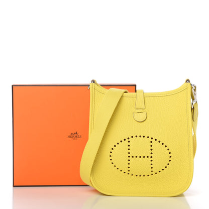 Hermes Taurillon Clemence Evelyne TPM Lime 10 of 10