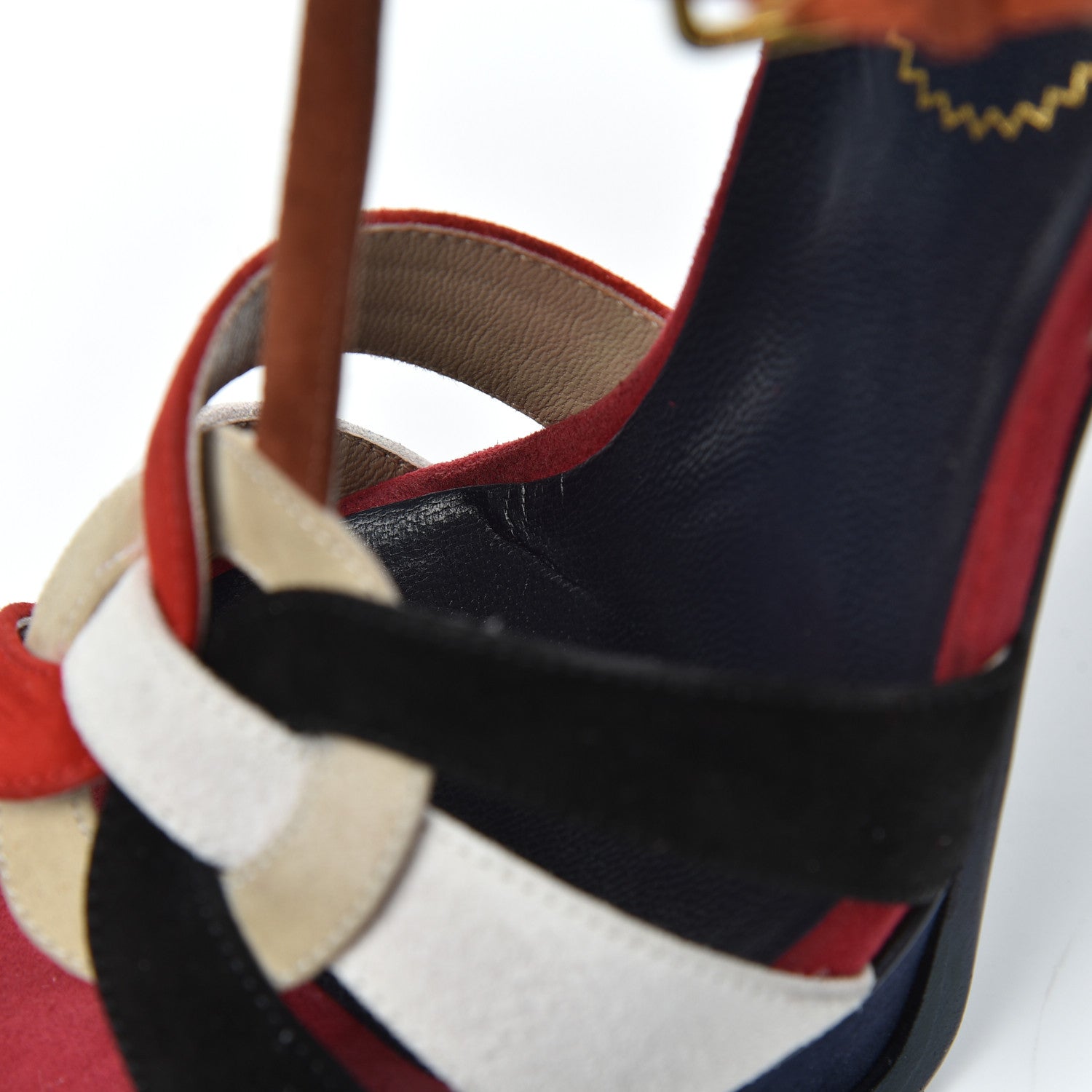Saint Laurent Suede Tribute 105 Platform Sandals 35.5 Pacific 12 of 16