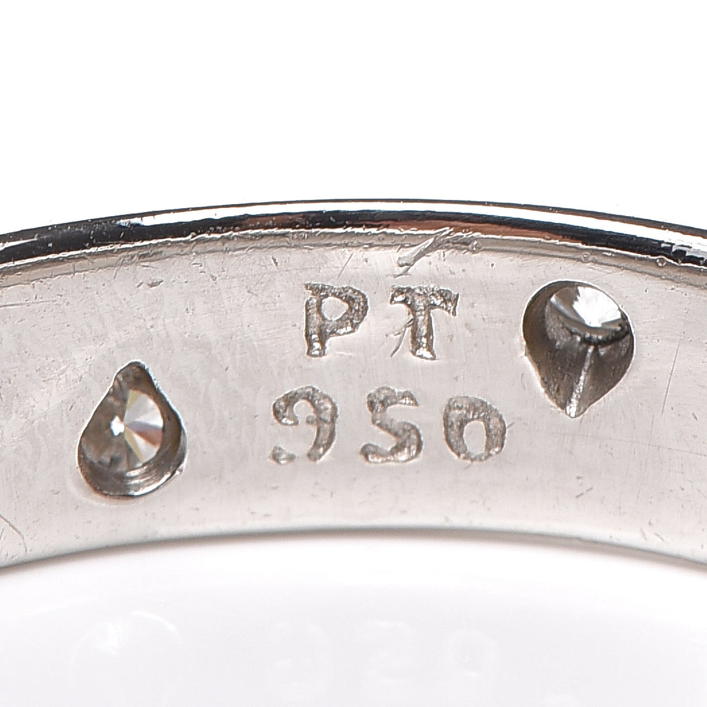 Platinum Diamond 4mm Etoile Band Ring 50 5.5