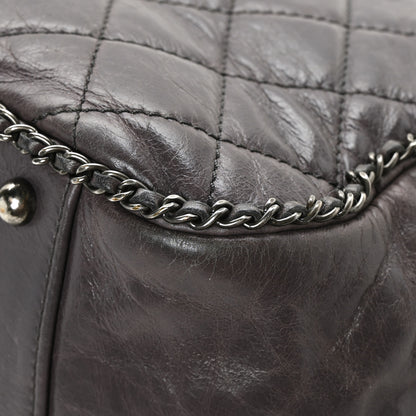 Chanel Calfskin Quilted Large CC Enchained Accordion Flap Grey 11 of 11