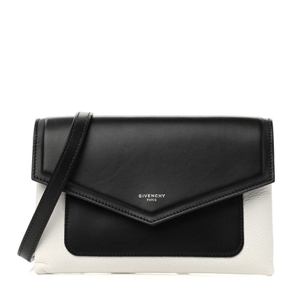 Givenchy Calfskin Duetto Crossbody Bag White Black 1 of 10
