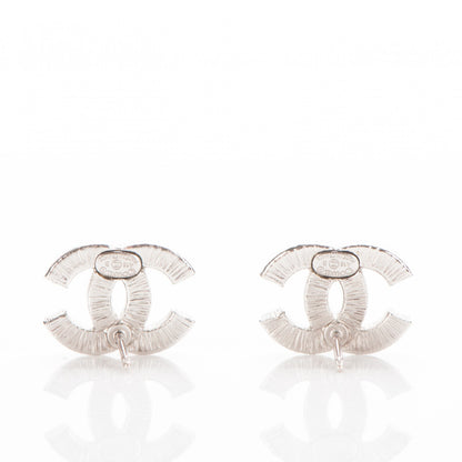 Chanel Crystal CC Earrings Silver 3 of 4