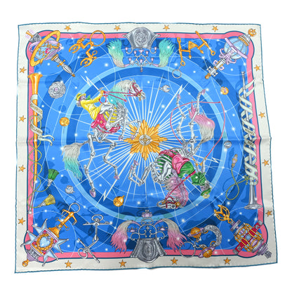 Hermes Silk Chorus Stellarum 70  Gris Perle Bleu Azur 1 of 3