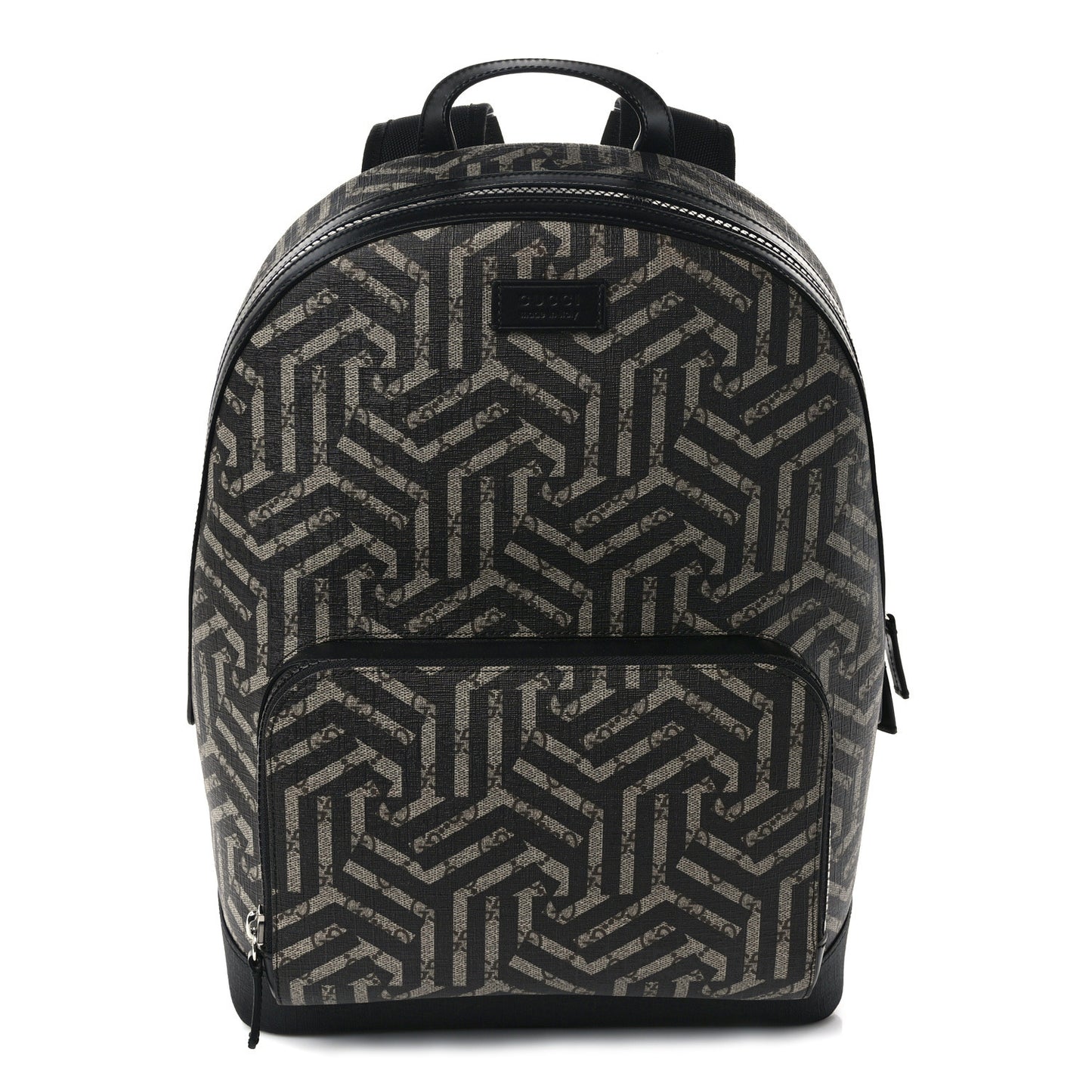 GG Supreme Monogram Caleido Medium Day Backpack Black