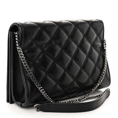 Saint Laurent Lambskin Quilted Mini Becky Chain Bag Black 3 of 8