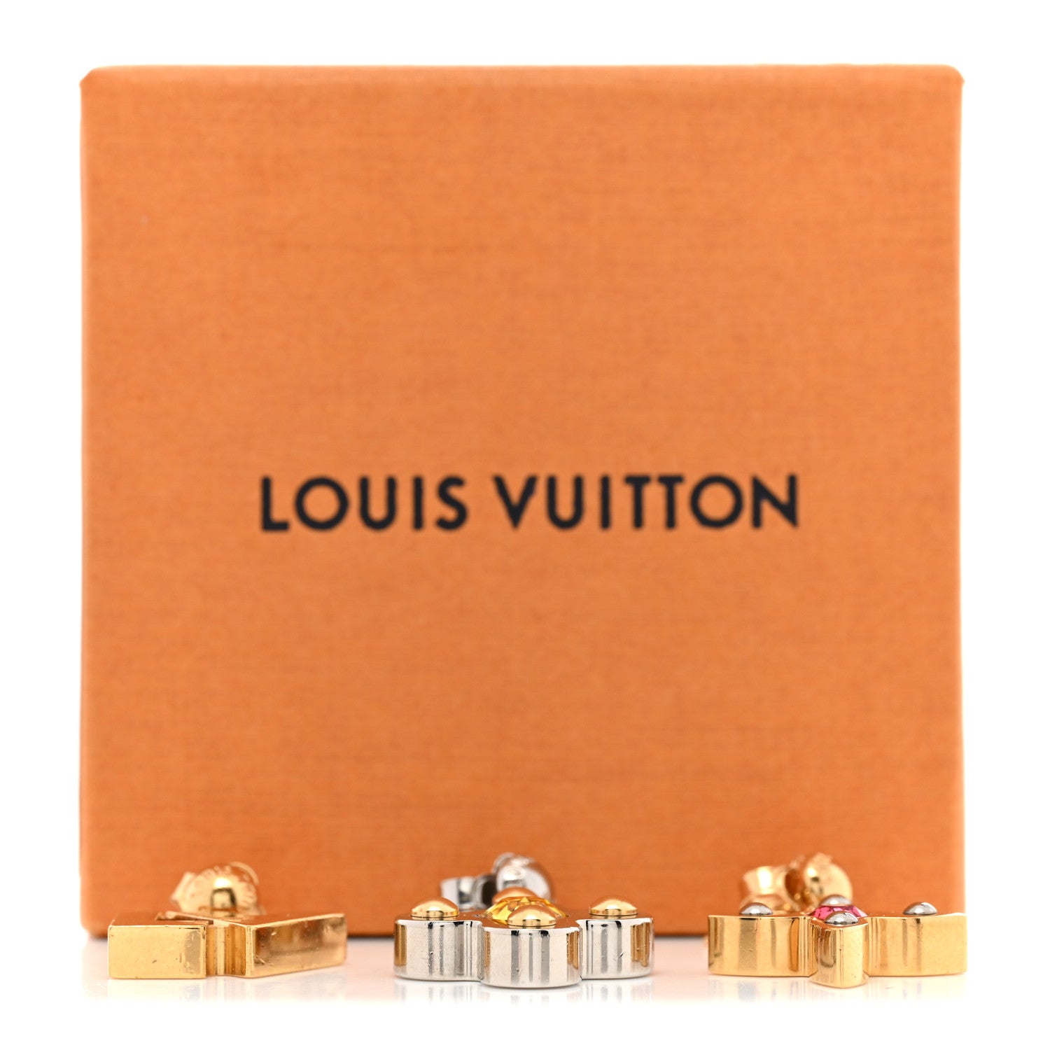 Louis Vuitton Swarovski Crystal Love Letters Earrings GM Set of 7 of 7