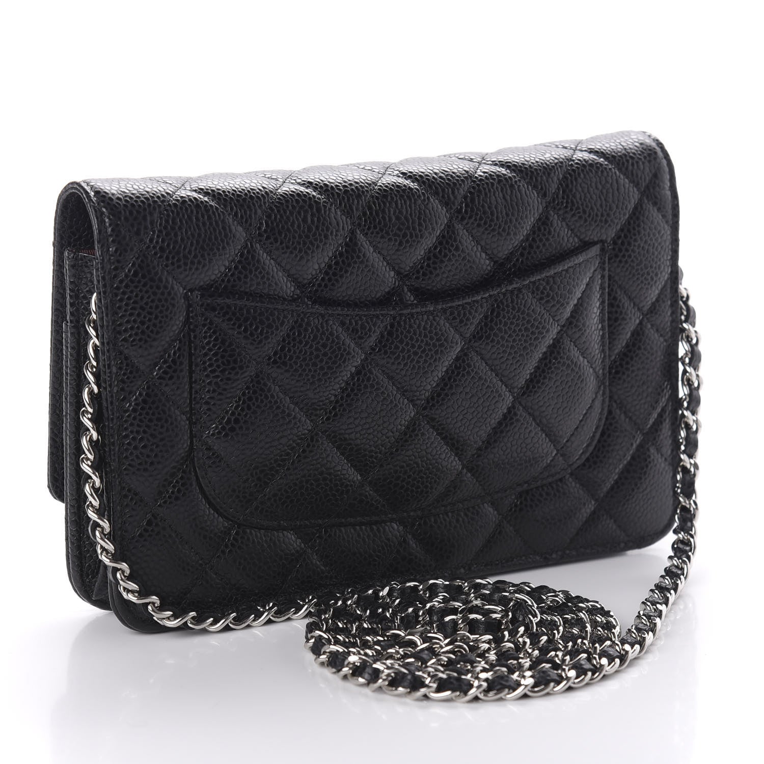 Chanel Caviar Quilted Wallet On Chain WOC Black 3 of 11