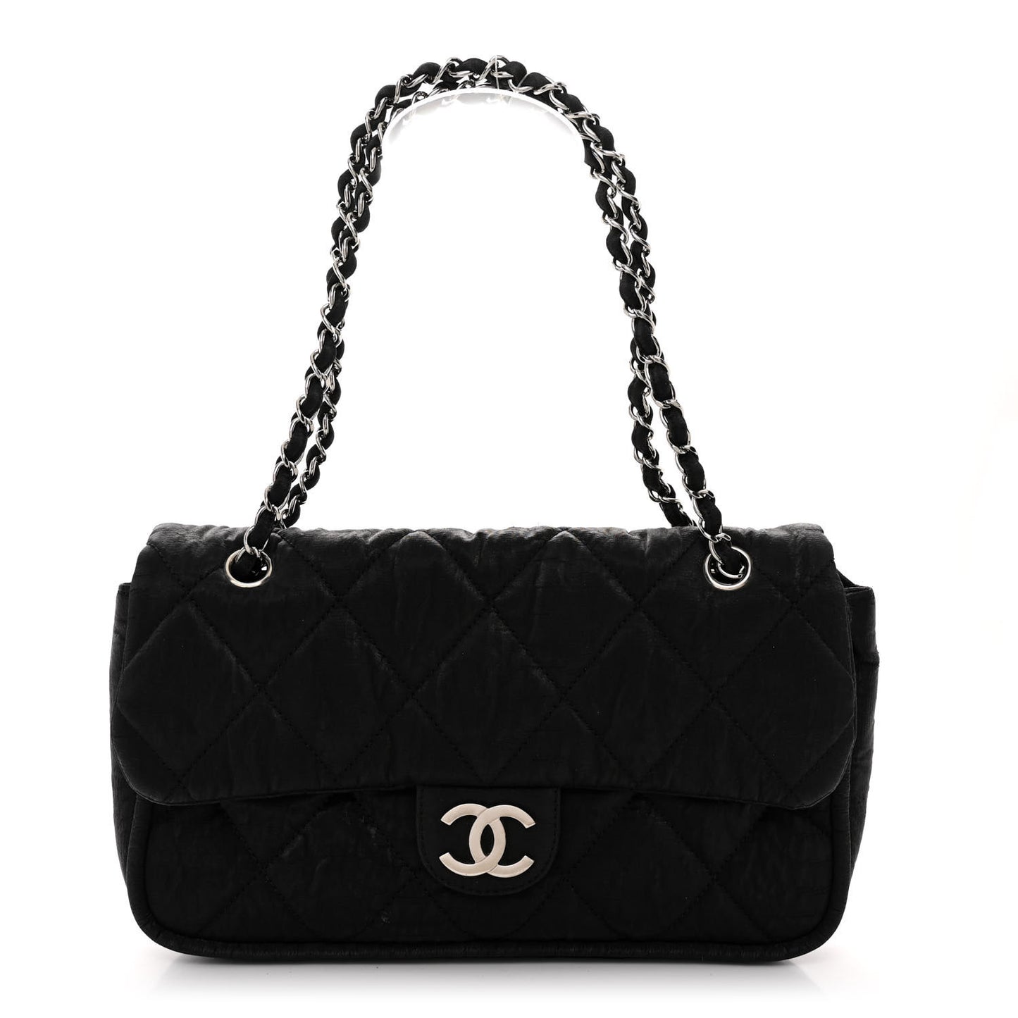 Coated Canvas Quilted Le Marais Flap Black
