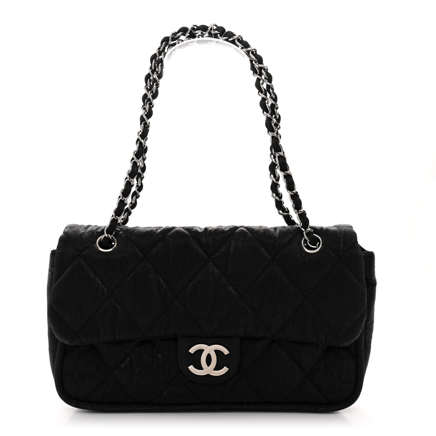 Chanel Coated Canvas Quilted Le Marais Flap Black 1 of 9