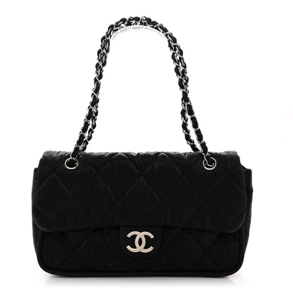 Chanel Coated Canvas Quilted Le Marais Flap Black 1 of 9