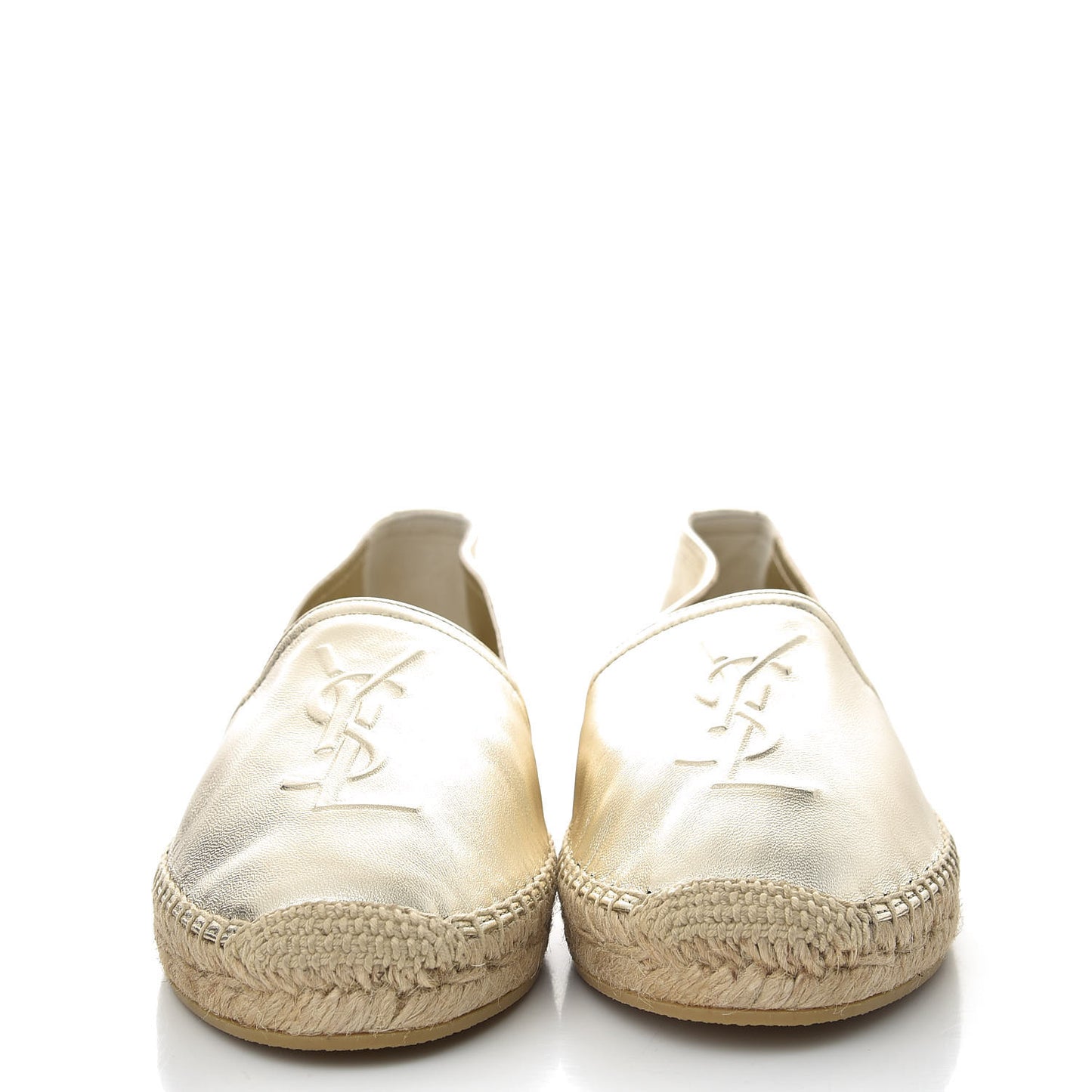 Metallic Lambskin Monogram Espadrilles 39.5 Gold