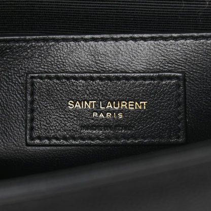 Saint Laurent Grain De Poudre Medium Classic Monogram Kate Satchel Black 6 of 9