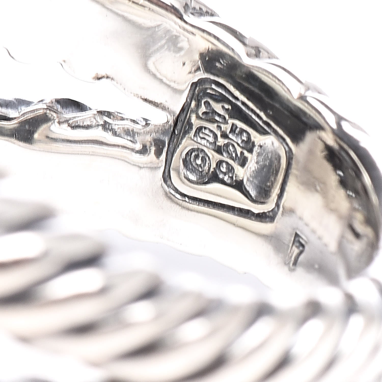 David Yurman Sterling Silver Diamond Prasiolite 14mm Albion Ring 54 7 5 of 5