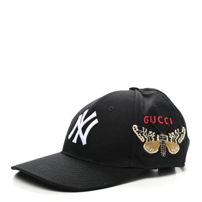 Gucci X MLB Cotton NY Yankees Baseball Hat 57-61 Black 1 of 10