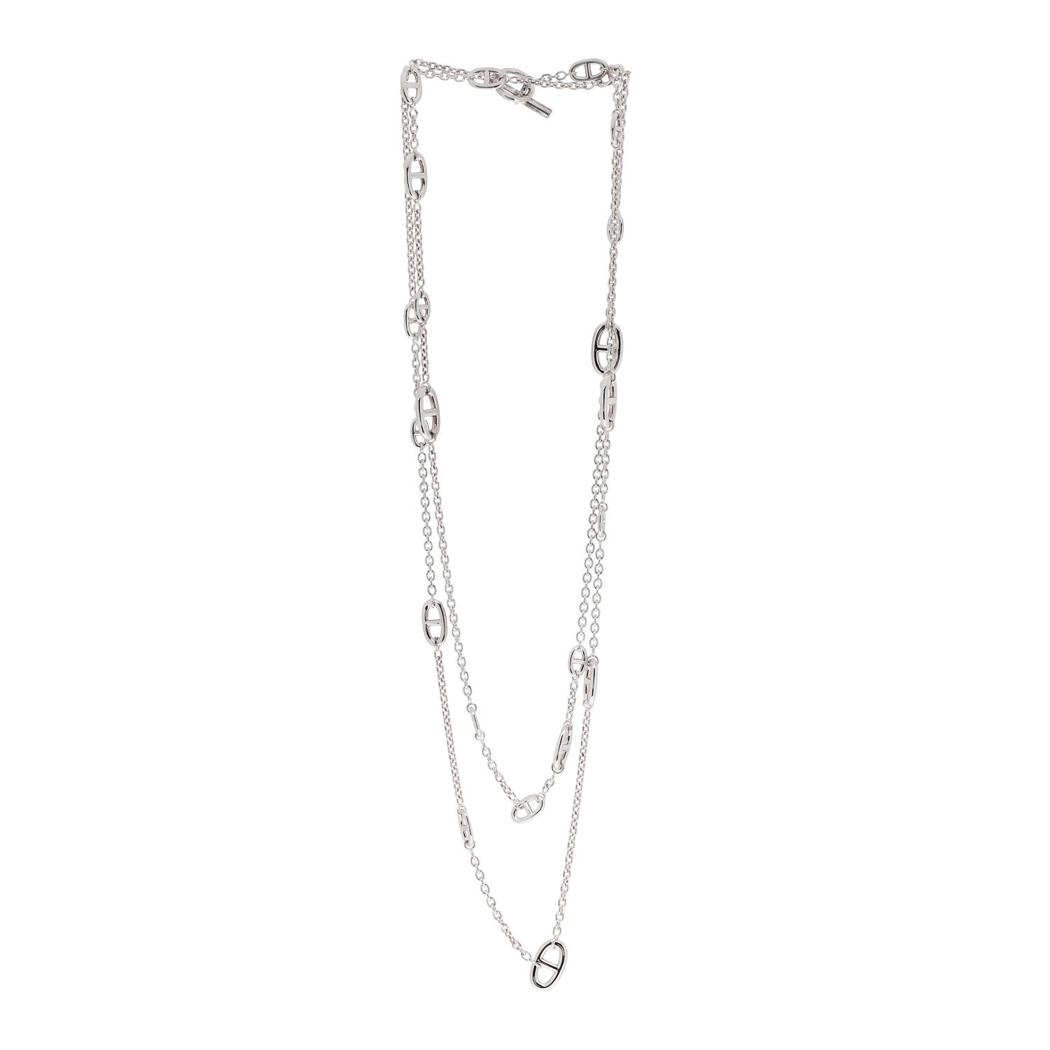 Hermes Sterling Silver Farandole Necklace 160 3 of 5