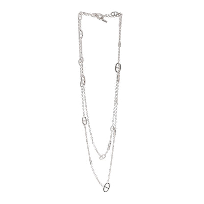 Hermes Sterling Silver Farandole Necklace 160 3 of 5
