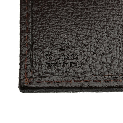 Gucci Monogram Ladies Web French Flap Wallet Dark Brown 6 of 8