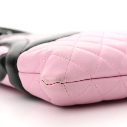Chanel Calfskin Quilted Cambon Flat Tote Pink Black 9 of 14